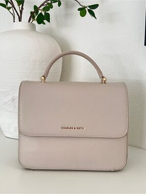 Charles & Keith Octavia Front Flap Top Handle Bag